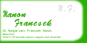 manon francsek business card